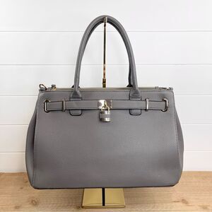 Dasein Women’s Handbag Satchel Top Handle Purse Gray